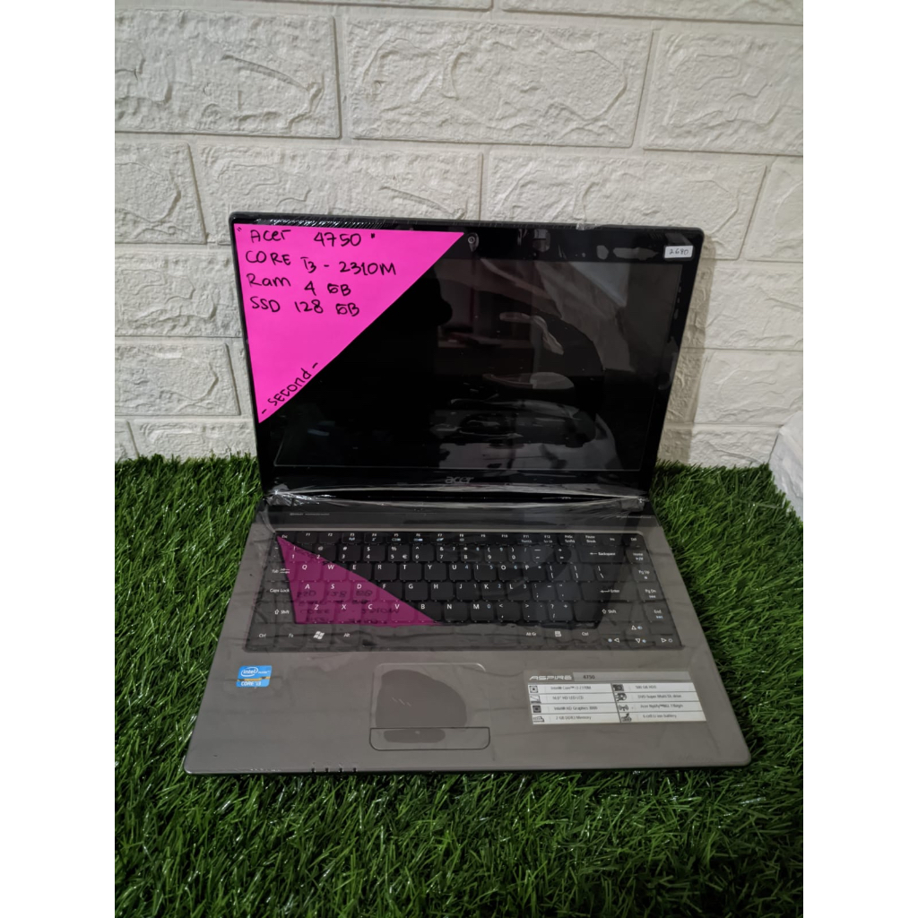 ACER 4750 CORE I3-2310M RAM 4 GB SSD 128 GB 14 INCH (2680)