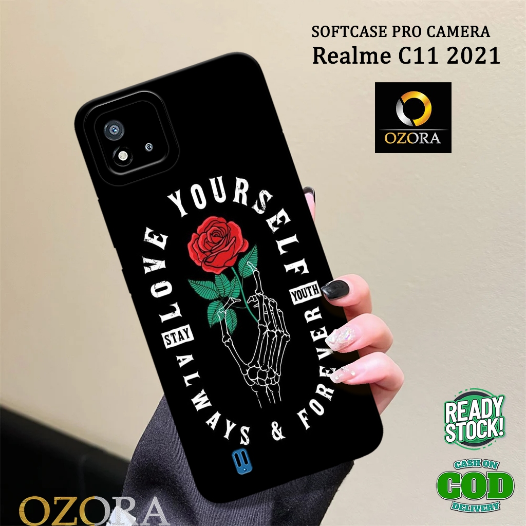 OZORA - Softcase Hp REALME C11 2021 Terbaru - Fashion Case BUNGA - Case Hp REALME C11 2021 - Casing 