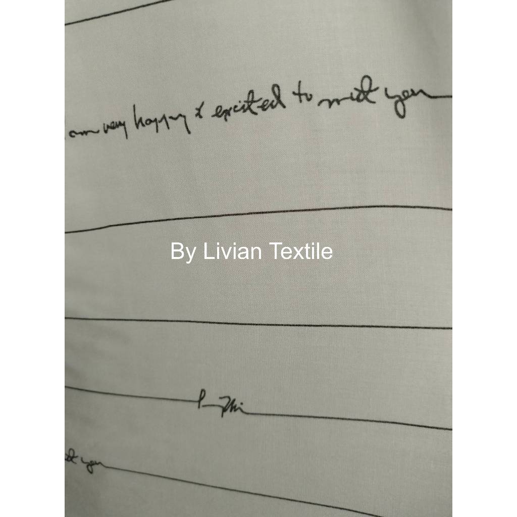Kain Katun Jepang Motif Love Letter