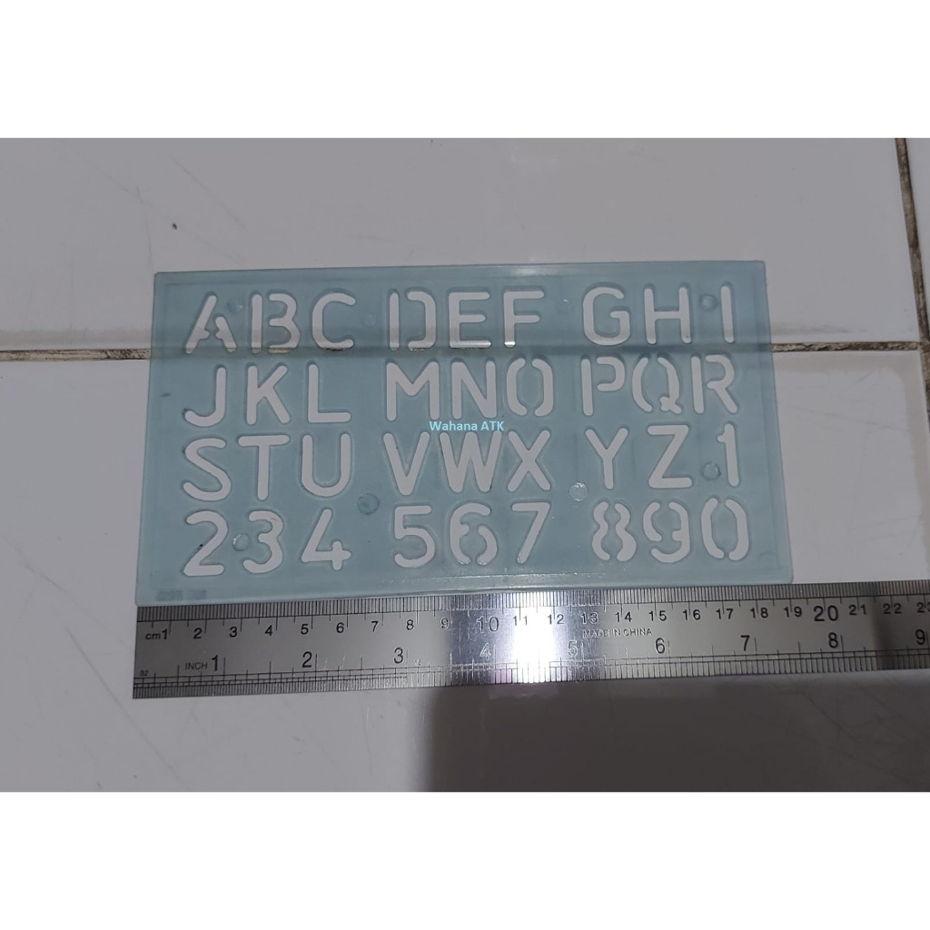 

Penggaris abjad penggaris sablon 19 x 10