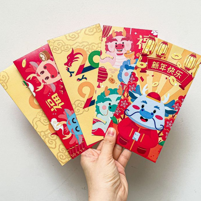 

Angpao 2024 Dragon Naga BIG Hongbao Amplop Angpau Shio Naga Imlek CNY