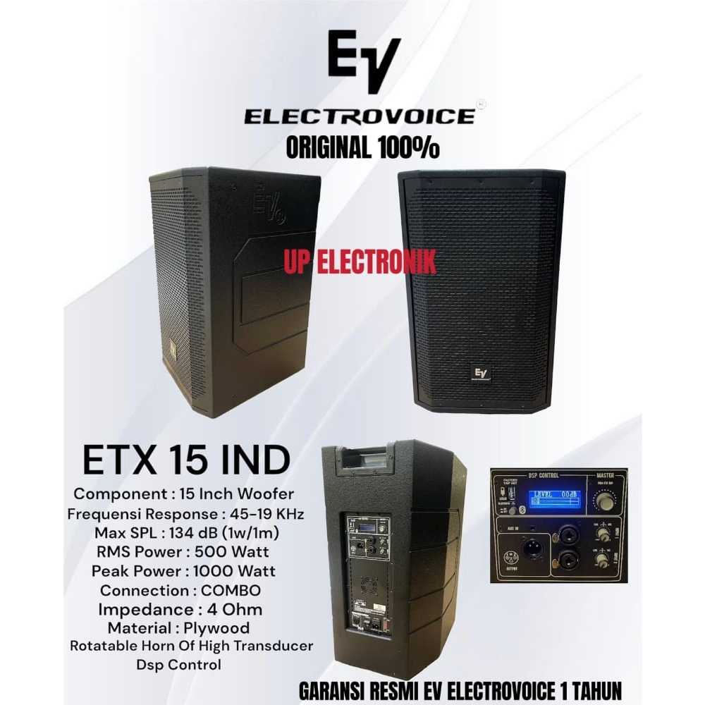 SPEAKER AKTIF EV ELECTROVOICE ETX 15 IND SEPASANG ORIGINAL