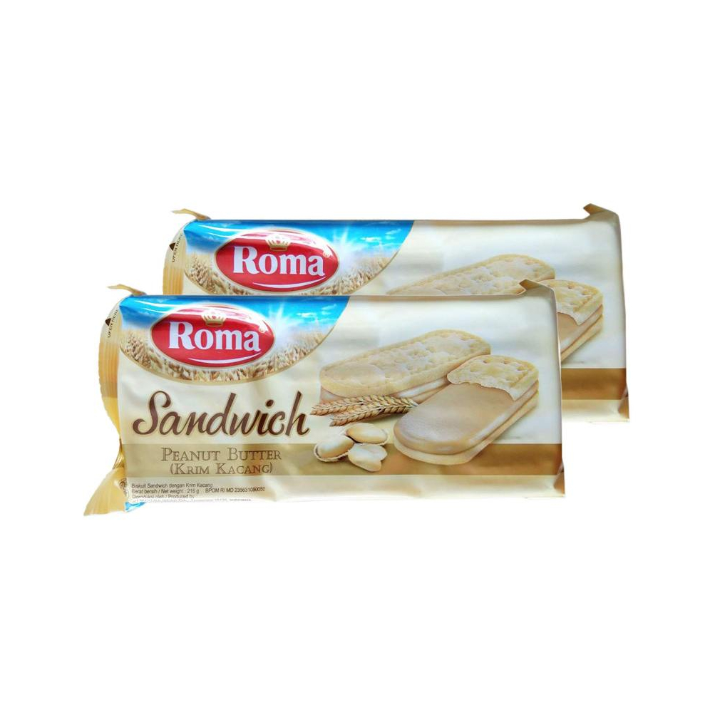 

2Pcs Roma Sandwichi Peanut Butter 189G