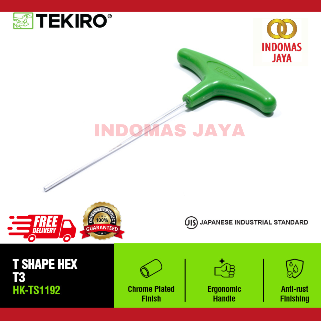 TEKIRO KUNCI L MODEL T 3 / KUNCI L MODEL T / TOOLS / ALAT PERKAKAS TEKIRO Kunci L Model T ukuran T3 