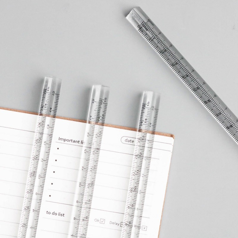 

MISTAR PRISMA SEGITIGA CLEAR TRIANGULAR PRISM RULER STIK 15 CM
