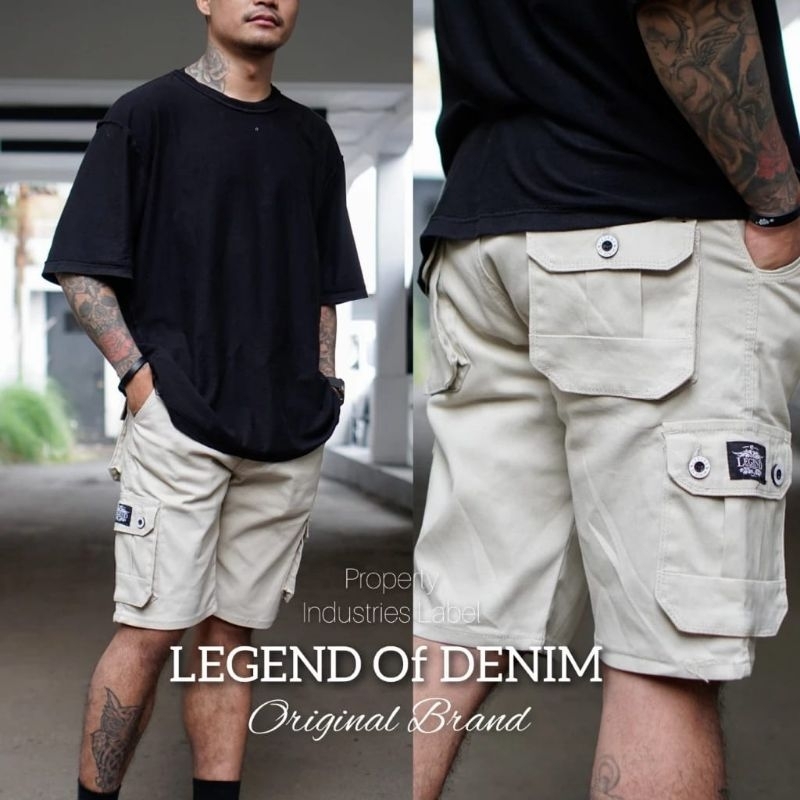LEGEND OF DENIM CELANA CARGO PENDEK PRIA || CELANA CARGO PRIA || CELANA PENDEK