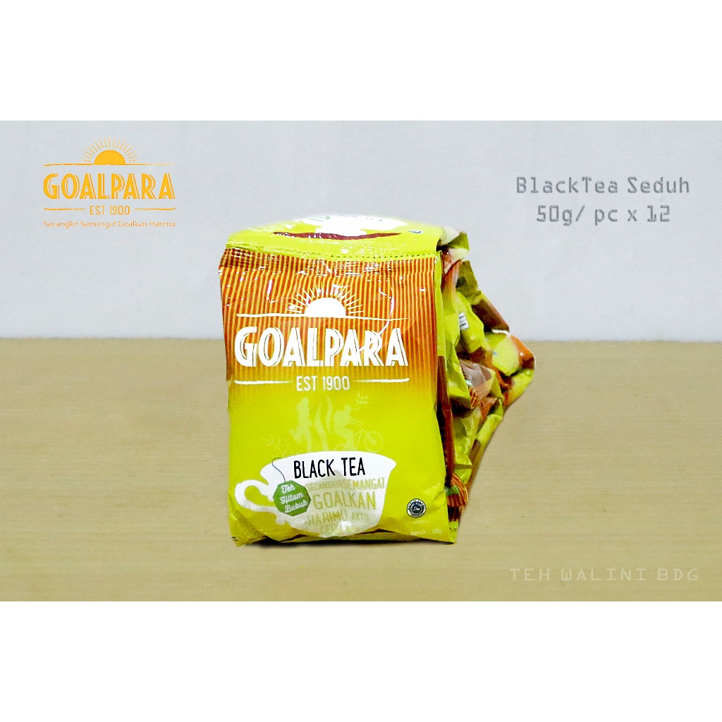 

TEH SEDUH GOALPARA BLACK TEA 50g/pc X 12 Plastik Sachet (Renceng)