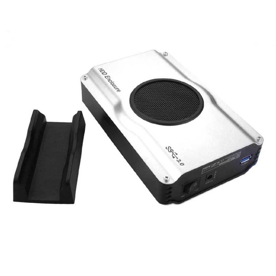 Harddisk Hdd enclosure NB 3.5&quot; sata usb 3.0 5Gbps with stand fan wlx-393u3 - Casing hard disk drive external 3.5 inch usb3.0 393-u3