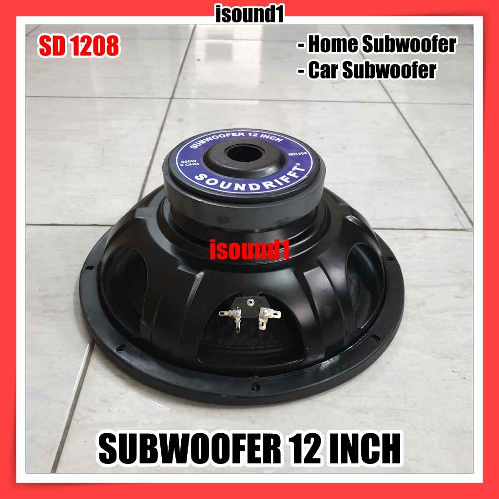 SPEAKER SUBWOOFER 12 INCH SOUNDRIFFT SD1208 SPEAKER SUBWOOFER 12INCH HOME/CAR