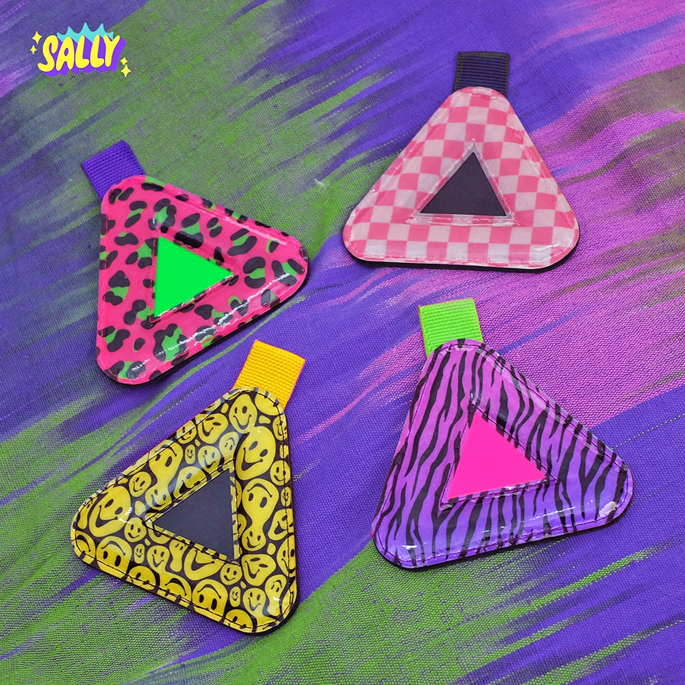 SALLY Triangle Reflector 'Retro Cyclist' -  Reflektor Segitiga Sadel Sepeda