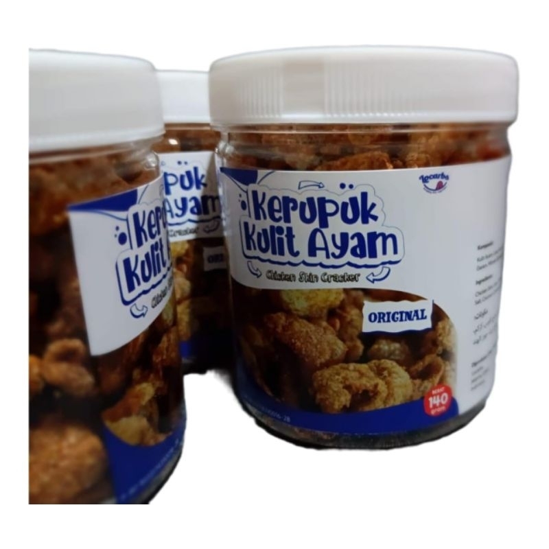 

Kerupuk kulit ayam original tanpa tepung halal 100gram