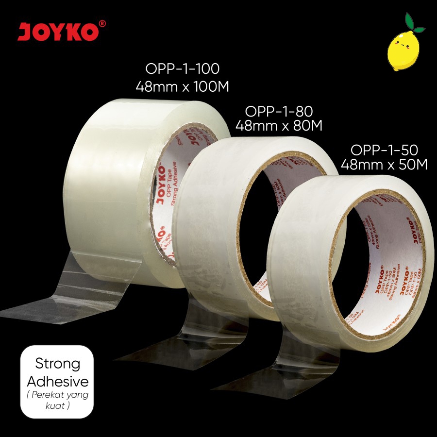 Lakban / Tape Bening Joyko OPP-1-50M ~ 100M 48mm Strong Adhesive