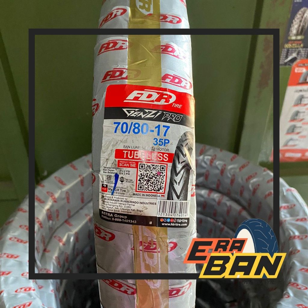 BAN LUAR FDR GENZI PRO 70 80 RING 17 TUBELESS