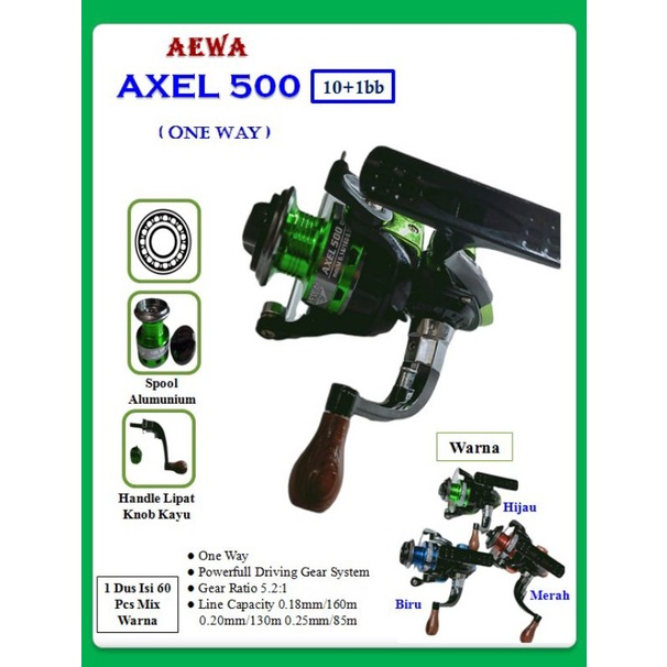 Reel Pancing Mini Aewa Axel 500 10+1BB One Way