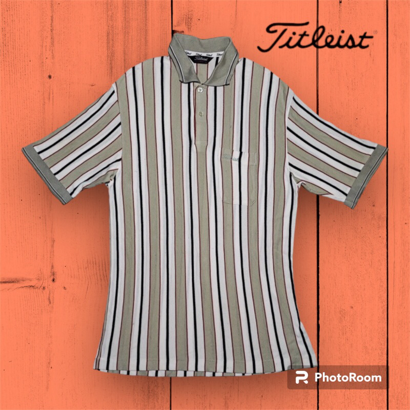 Kaos Polo Pria TITLEIST GOLF USA Stripes Size LL Branded