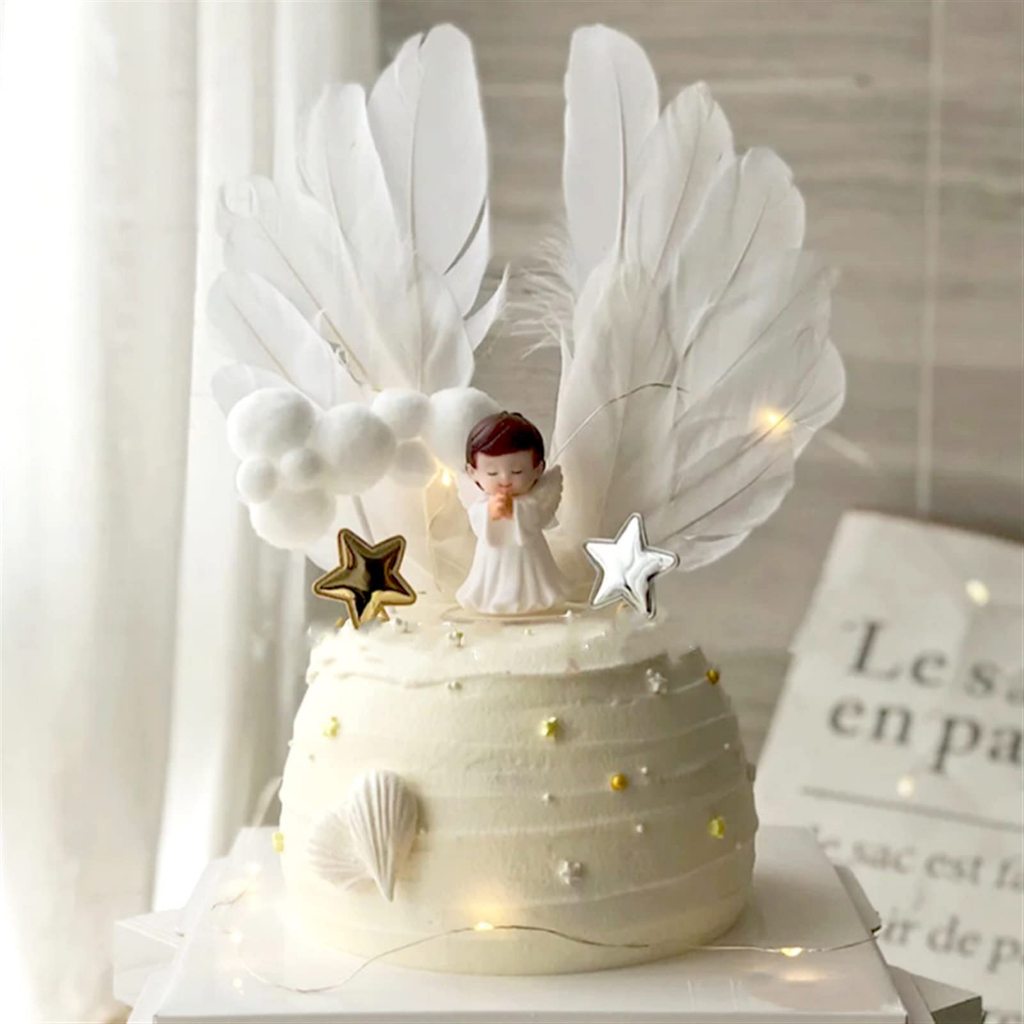 Topper sayap malaikat/Hiasan cake sayap