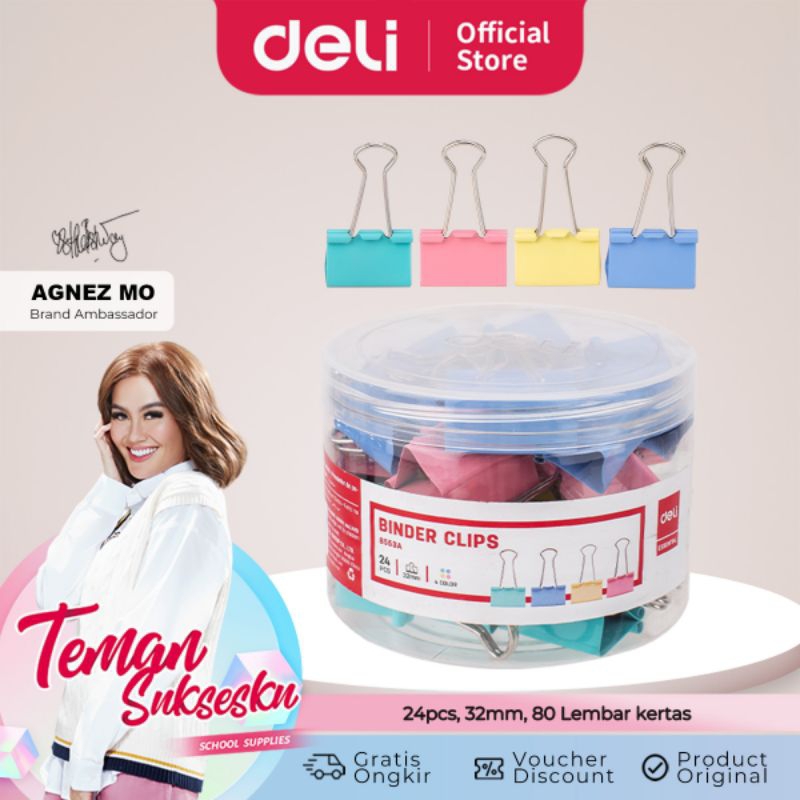 

DELI BINDER CLIP 32MM TUBE 24 PCS E8553A