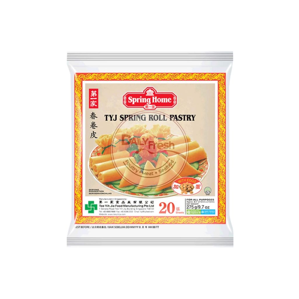 

TYJ SPRING ROLL PASTRY | KULIT LUMPIA | PANGSIT 8.5" 20 LEMBAR 275GR