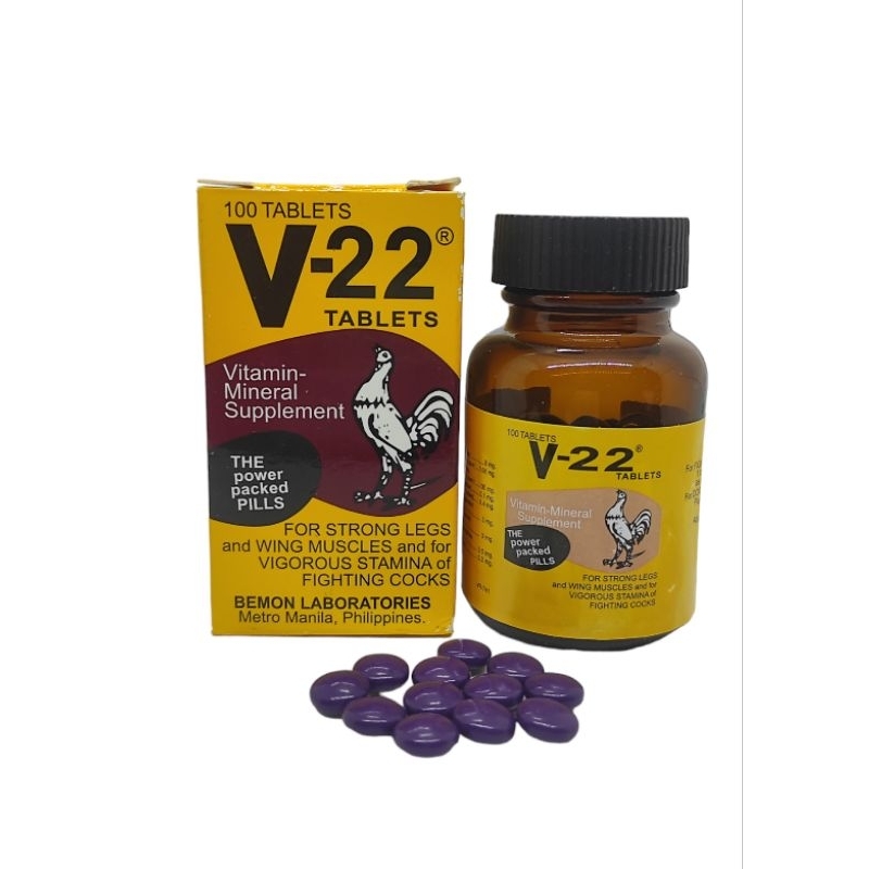 V22 V-22 Multivitamin Ayam Aduan Penguat Otot Doping Ayam Laga