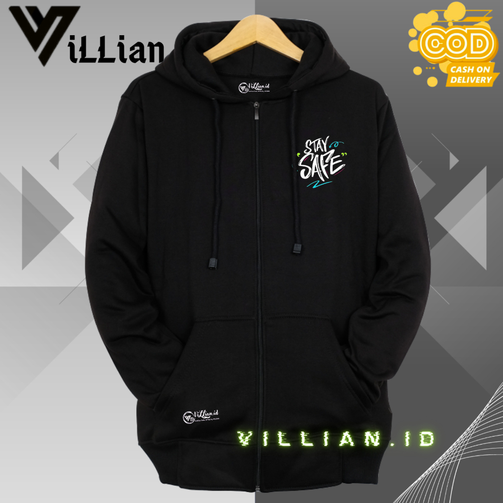 Jaket Polos Zipper Hoodie Resleting M L XL XXL Hijau Botol Pria Wanita Original MrDee