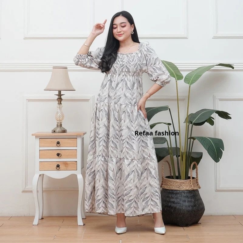 dres smocked // gaun kekinian // gaun crinkle // gaun smocked