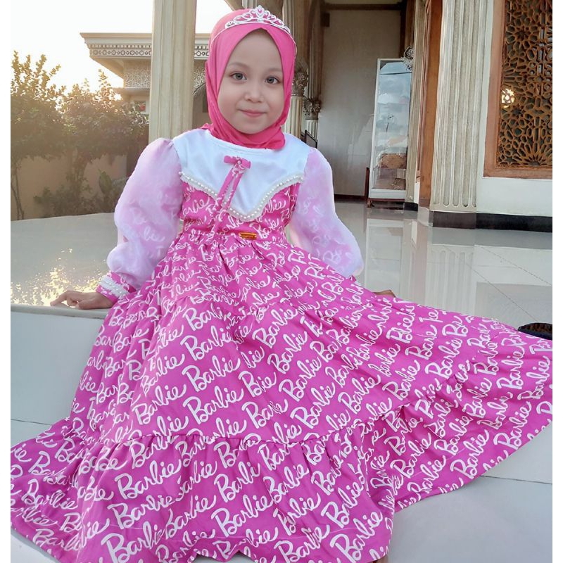 gamis Barbie mewah/gamis Barbie anak