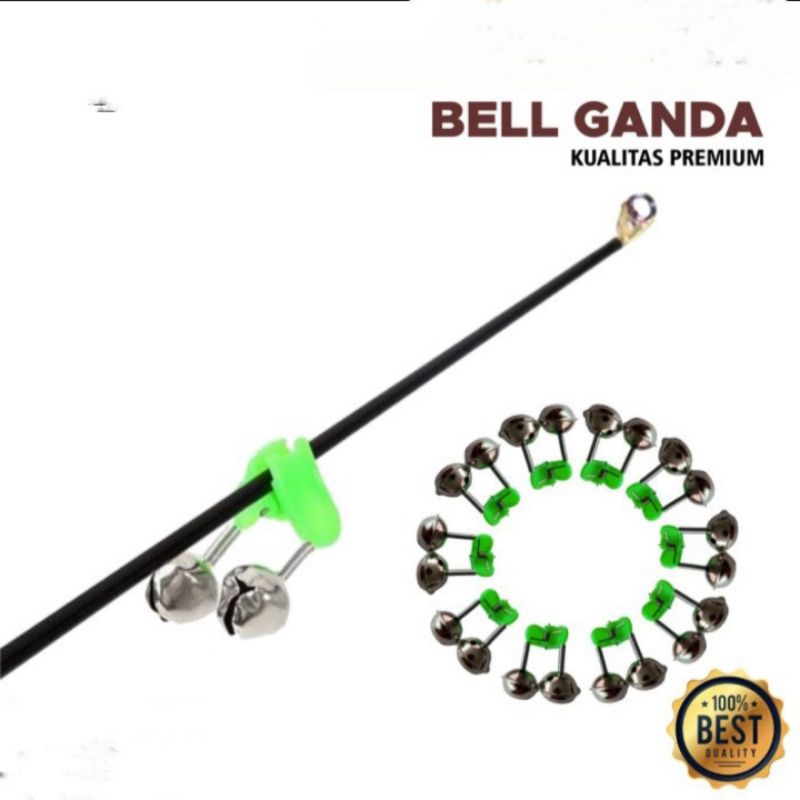Kerincing Pancing Jepit Pancingan Penanda Bola Bel Double Lonceng