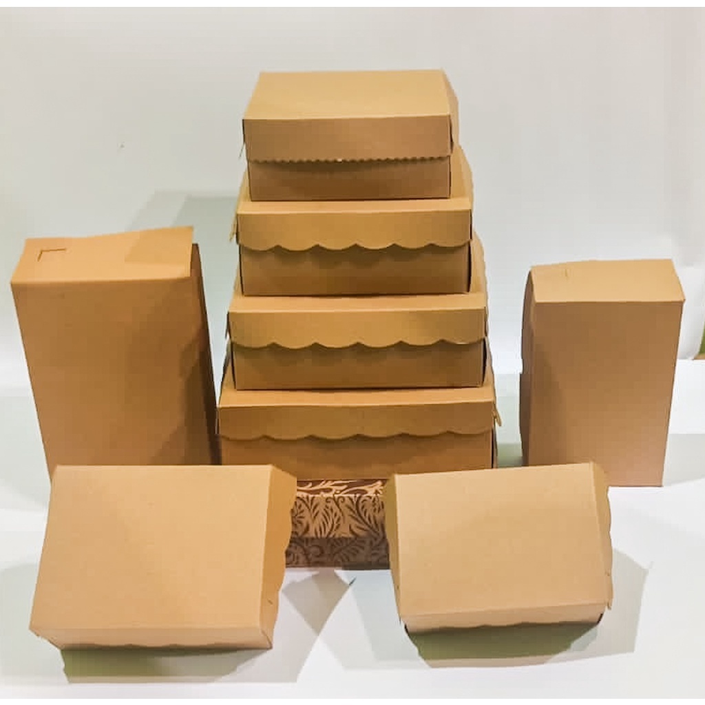 [22x22] DUS NASI COKLAT KRAFT 22 R10B R10K 22X22 MIKA SEKAT EFLUTE CATERING BOX