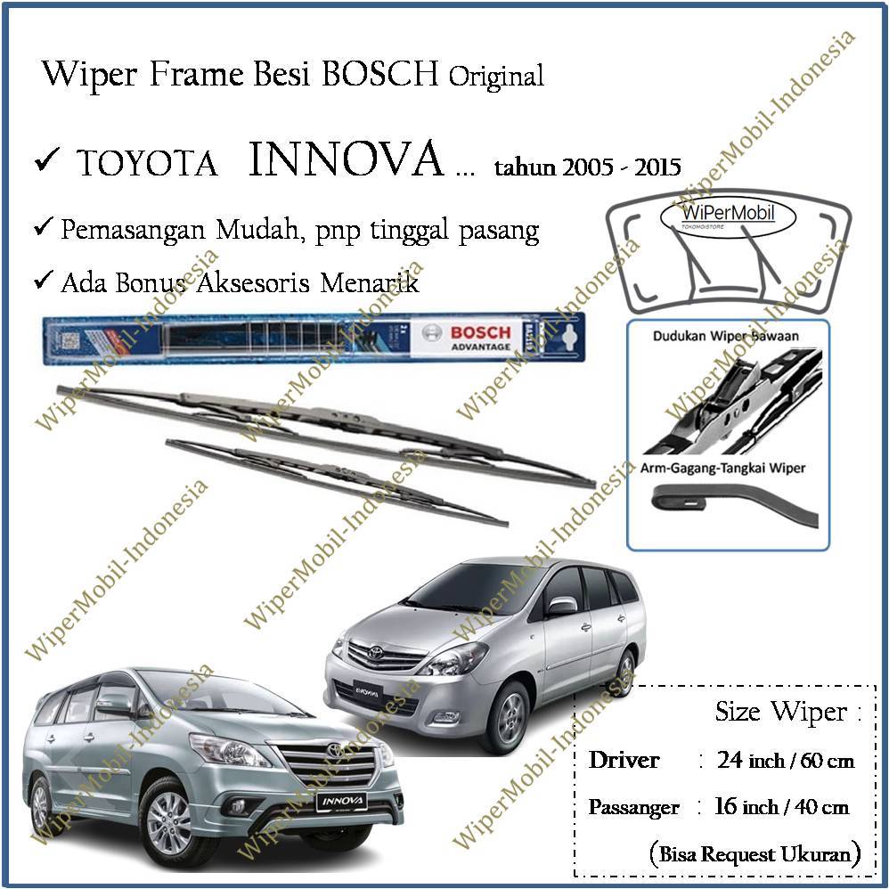 Wiper Kaca Mobil Toyota INNOVA 2005 2006 2007 2008 2009 2010 2011 2012 2013 2014 2015 Bosch