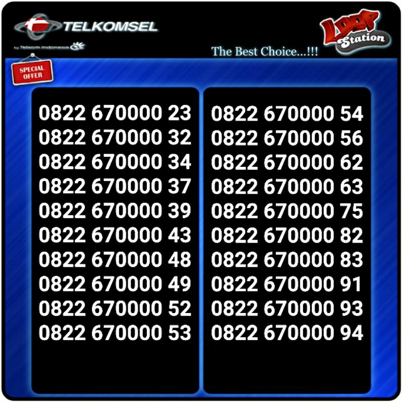Nomor cantik simpati loop best nomer cantik telkomsel murah bisa cod