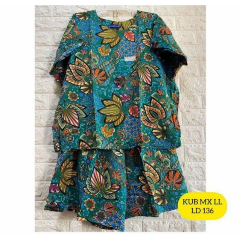 SETELAN BABY DOLL JUMBO 2 L BATIK KENCANA UNGU