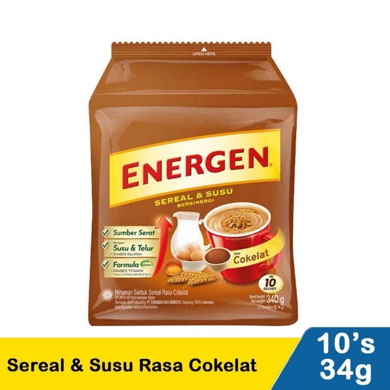 

Energen Sereal & Susu Cokelat 10X34g