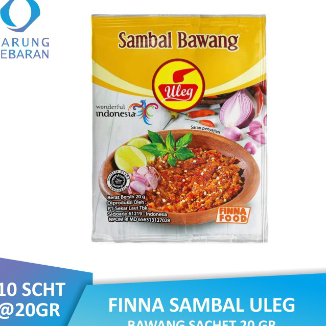 

➯✽✷ [PL13] Finna Sambal Uleg Bawang Sachet (10 x 20gr) Diskon