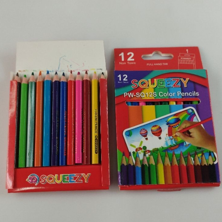 

Terkini Pensil Warna Squeezy Isi 12warna Color High Quality