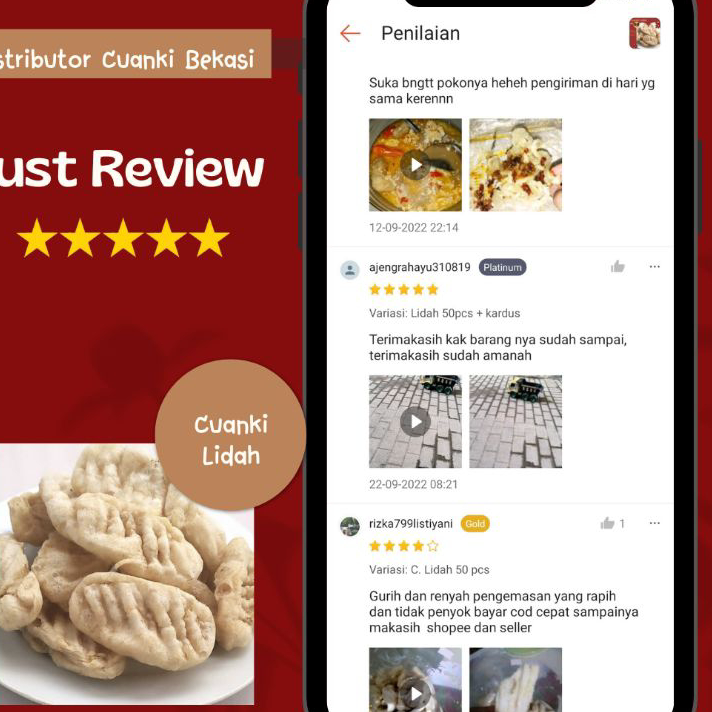 

Baru BISA COD - Cuanki Lidah isi 50 pcs - Cuankie - toping seblak - baso aci - bakso Sale