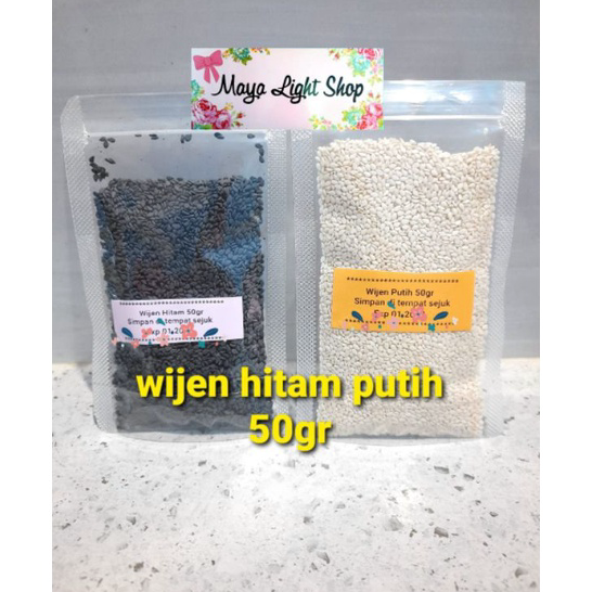 

Dijual Biji wijen putih wijen hitam 50gr 100gr sesame seed organic white black sesame halal bahan sushi taburan kimbap gimbap kimchi