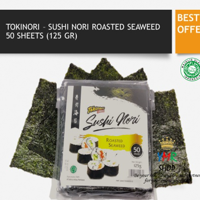 

Model Baru Tokinori Sushi Sakao Nori Sushi Halal Onigiri Lembaran Rumput Laut Korea Kimbab Roasted Seaweed 10 or 50 Sheet