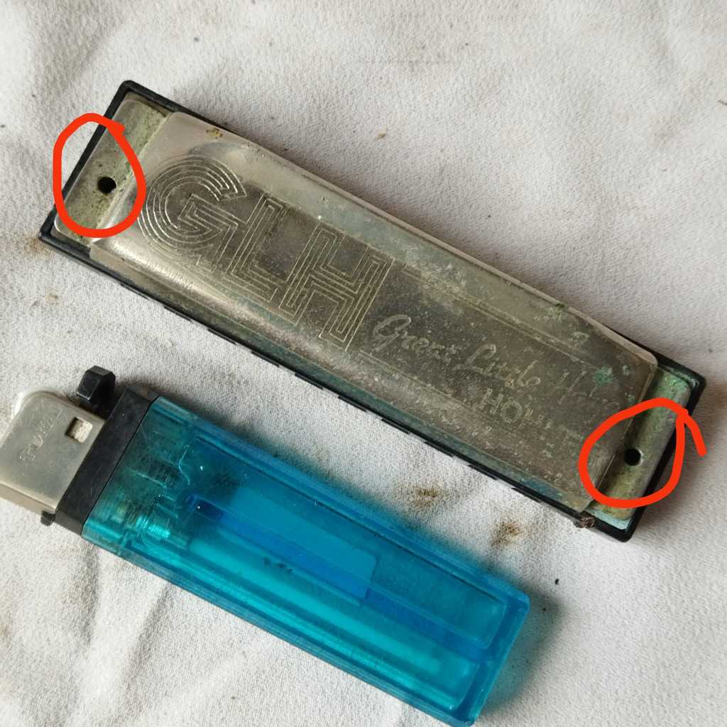 Pajangan Vintage Sparepart Harmonika Kuningan Hohner