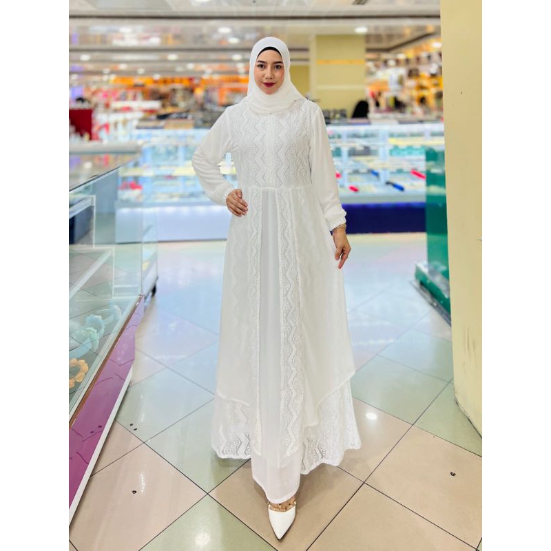 Gamis Tiara Brokat Series Busui Friendly