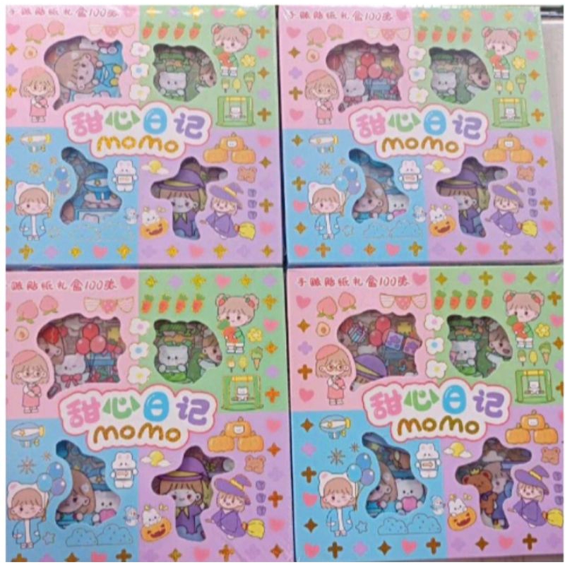 

stiker momo 100 lembar mix 4 warna rainbow murah viral