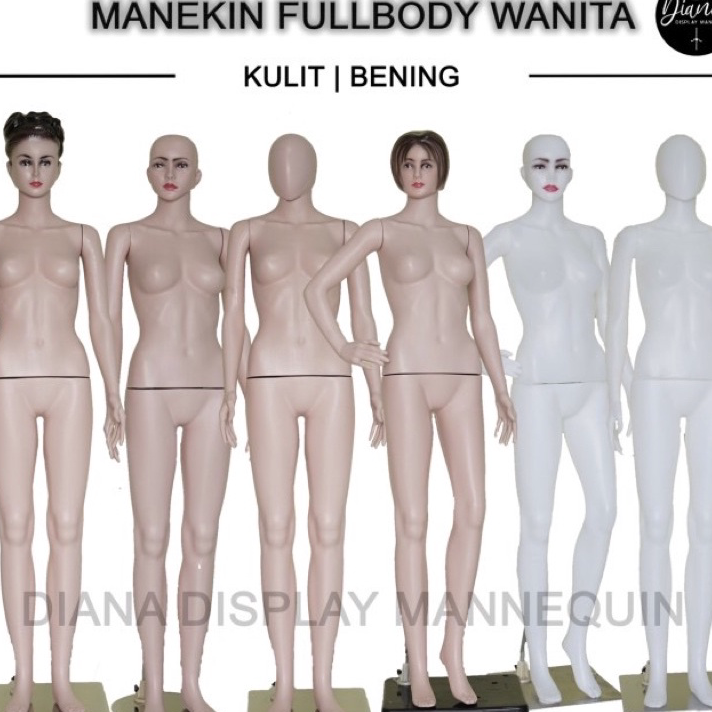 Laris PATUNG MANEKIN BAJU FULLBODY WANITA DEWASA PLASTIK KOMPLIT DENGAN PLAT BESI ATAU PLAT PLASTIK