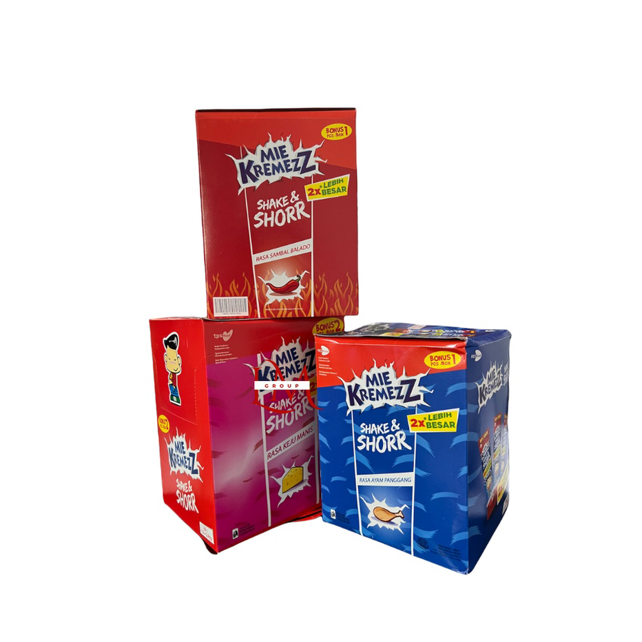 

Seller Mie Kremezz Shake & Shorr 1000 1 Box Isi 20+1 pcs @16gr Terbaru