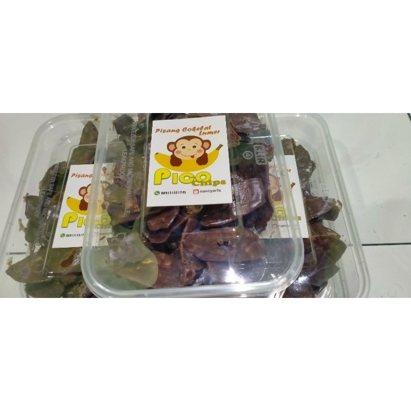 

PICO keripik pisang coklat,greentea,tiramisu lumer renyah