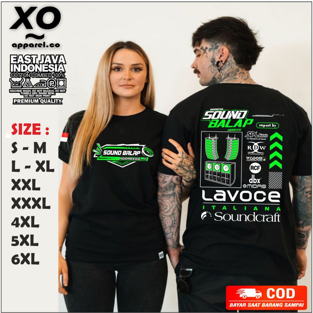 baju kaos SOUND BALAP horegg indonesia sound system audio pemburu horeg big size jumbo