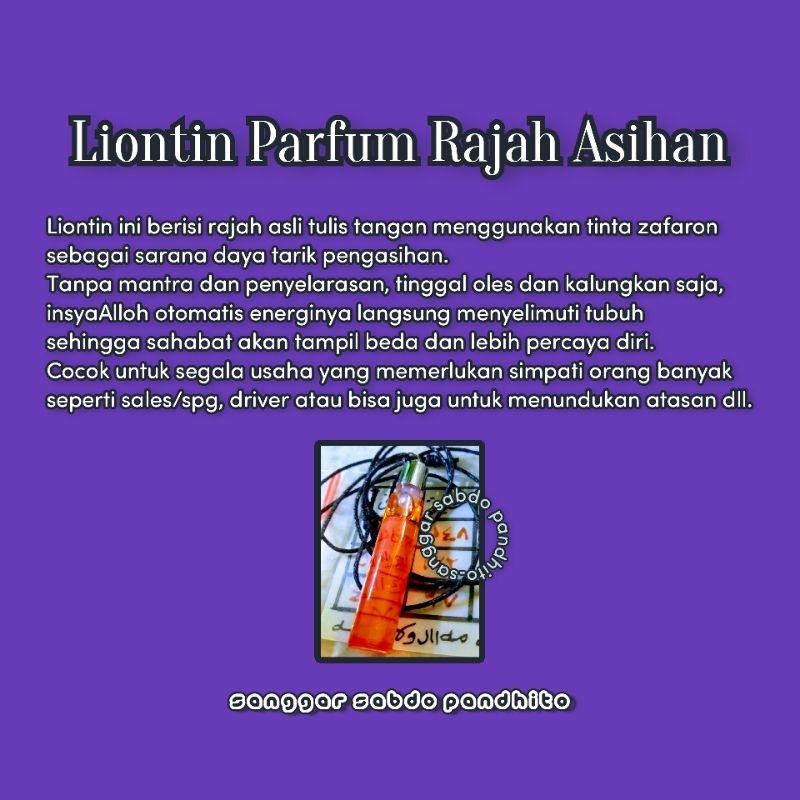 Liontin Parfum Rajah Asihan.