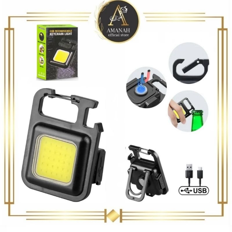 KEYCHAIN LIGHT Lampu Senter Mini LED Tahan Air Keychain Gantungan Kunci Magnet bisa Opener