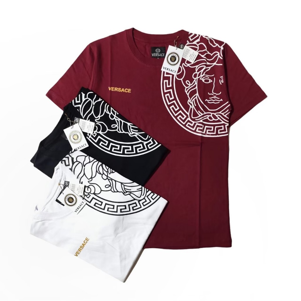 T Shirt VersaceTXZ Sablon Baju Kaos Premium Kasual Pria Dan Wanita