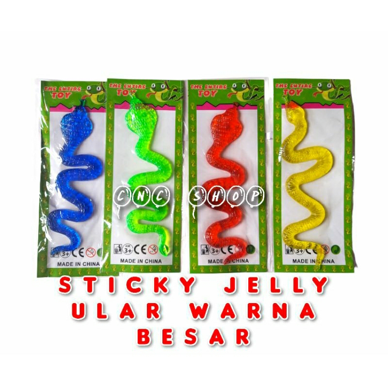 Sticky Toys Mainan Prank Ular Hitam / Ular Warna Besar