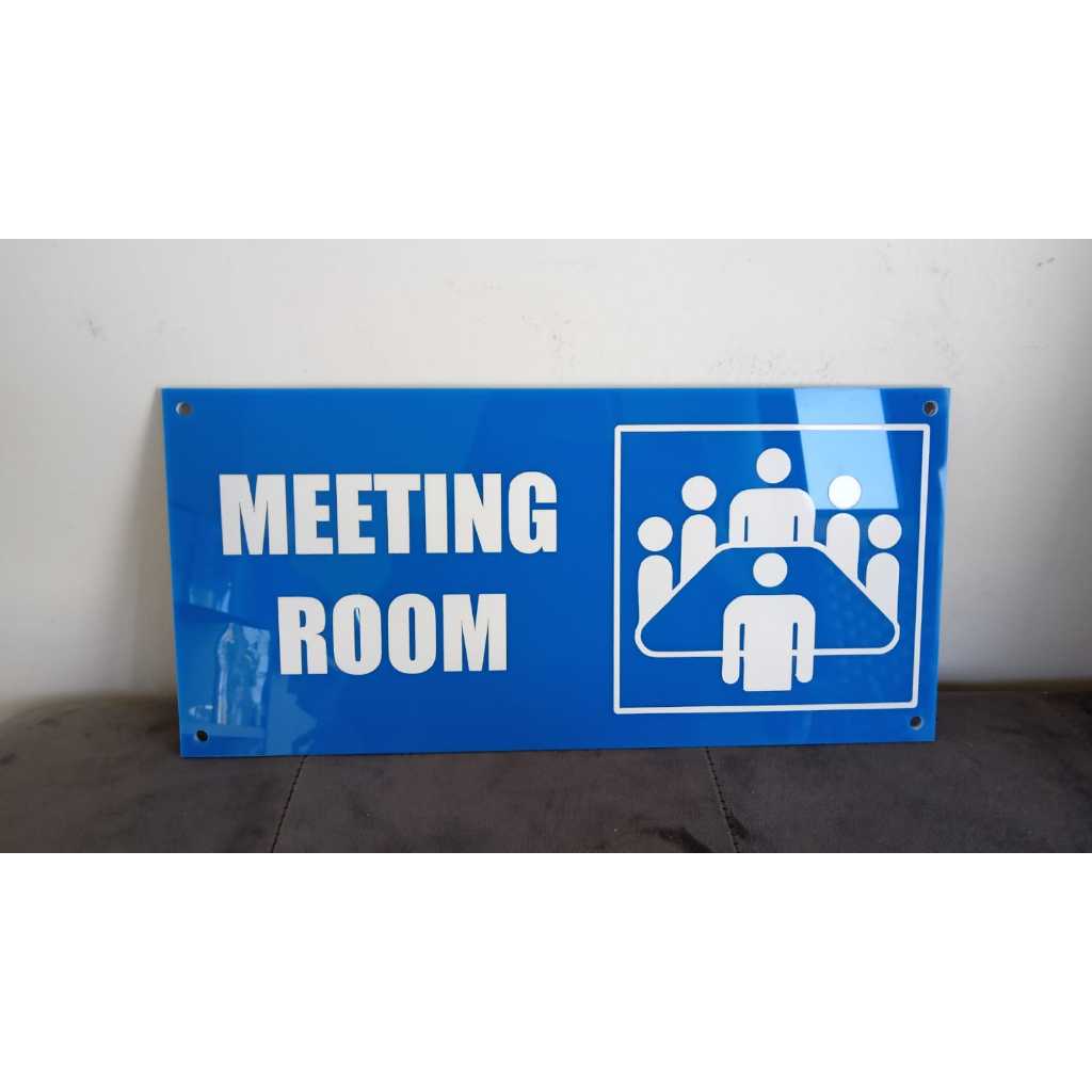 Sign Label Akrilik Ruang Rapat Meeting Room Acrylic Signage