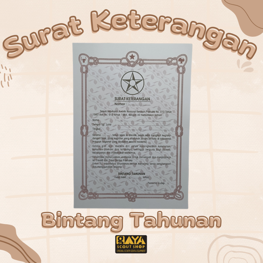 

Sertifikat Keterangan Bintang Tahunan Termurah